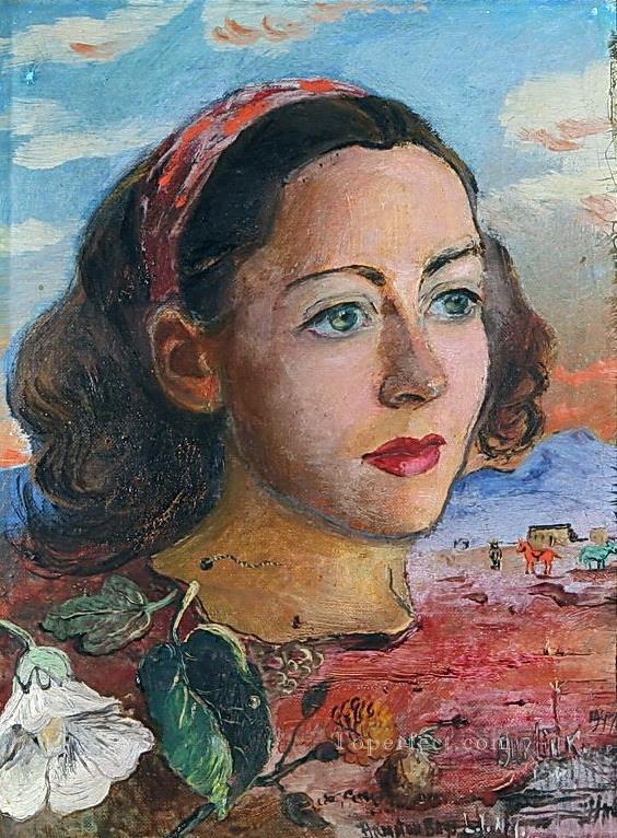 surrealistic portrait 1947 Russian Oil Paintings